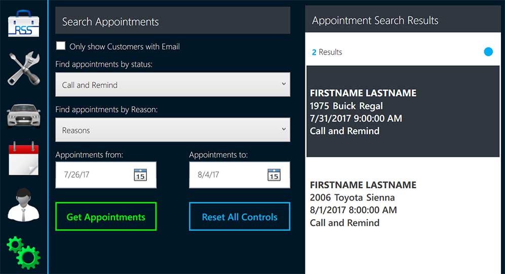How to manage customer appointments in Mitchell1 using the RSS Toolbox.